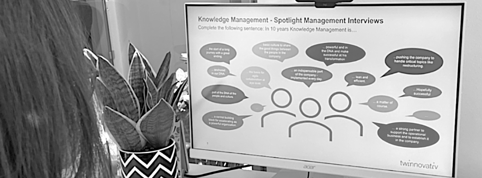 Bildschirmansicht Managementinterviews im Wissensmanagement der twinnovativ GmbH systemische Managementberatung