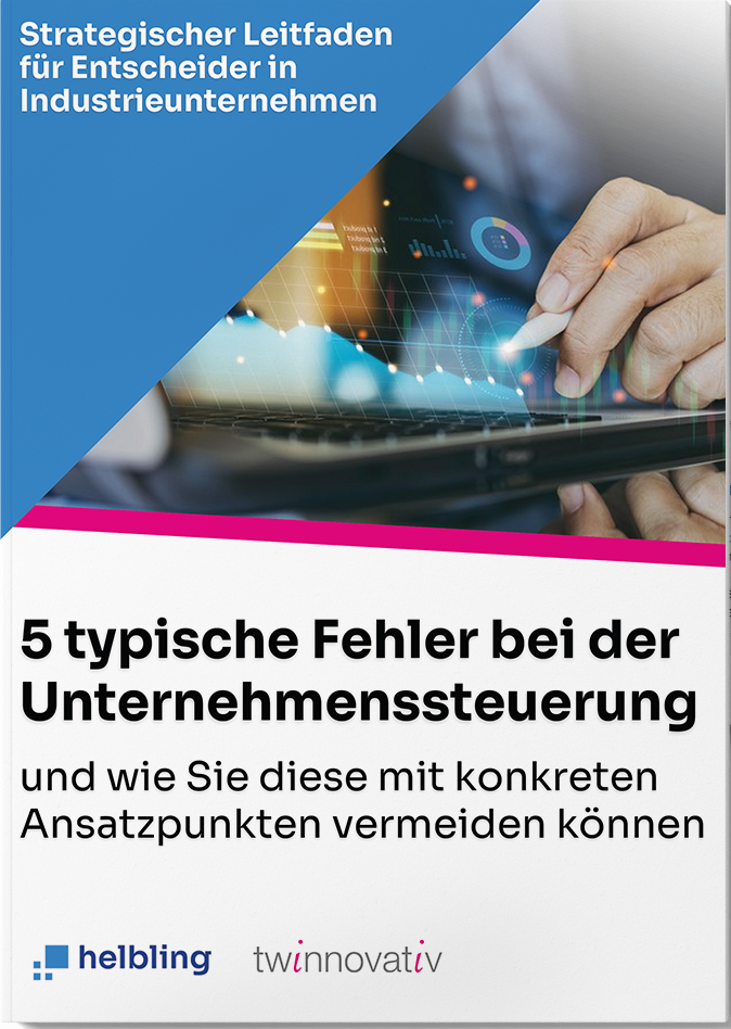 Whitepaper Titel 'Intelligente Unternehmenssteuerung' von twinnovativ und Helbling